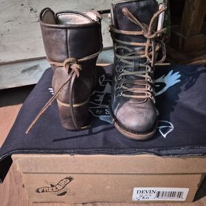 Freebird Devin Charcoal Women's Combat Boots